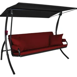 Hollywoodschaukel 'Elegance Joy' 3-Sitzer bordeaux 210 x 160 x 145 cm