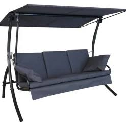 Hollywoodschaukel 'Loft Sun' 3-Sitzer grau 210 x 160 145 cm