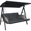 Hollywoodschaukel 'Lounge Smart' 3-Sitzer grau 210 x 160 x 145 cm
