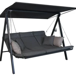 Hollywoodschaukel 'Lounge Smart' 3-Sitzer grau 210 x 160 x 145 cm