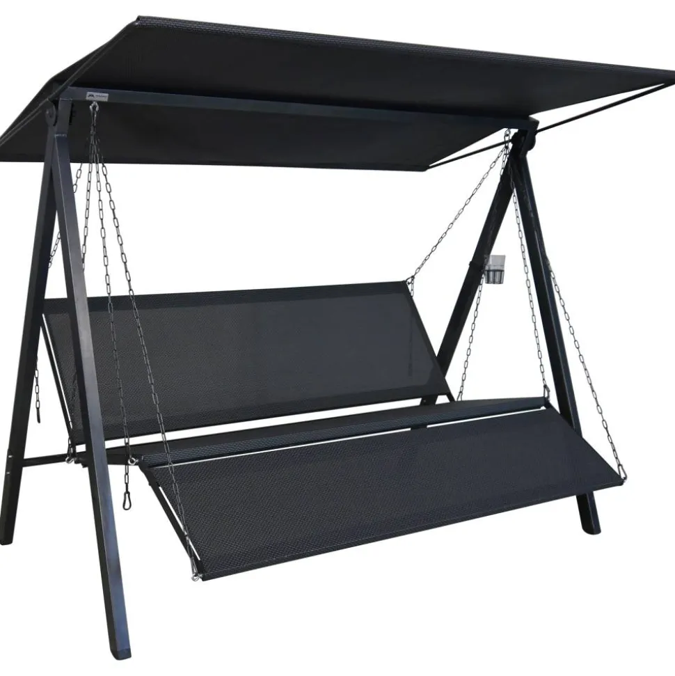 Hollywoodschaukel 'Lounge Smart' 3-Sitzer grau 210 x 160 x 145 cm