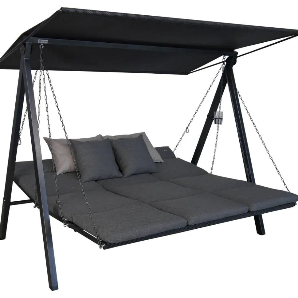 Hollywoodschaukel 'Lounge Smart' 3-Sitzer grau 210 x 160 x 145 cm