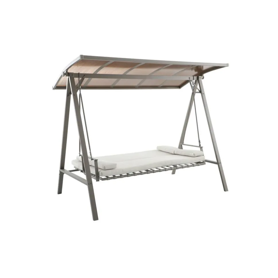 Hollywoodschaukel 'Runa' 3-Sitzer taupe 235 x 135 x 181 cm