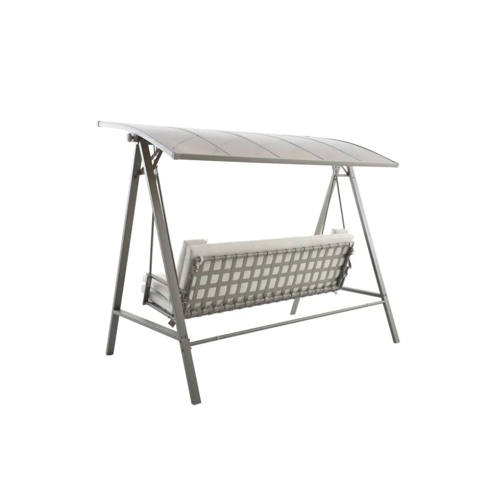 Hollywoodschaukel 'Runa' 3-Sitzer taupe 235 x 135 x 181 cm