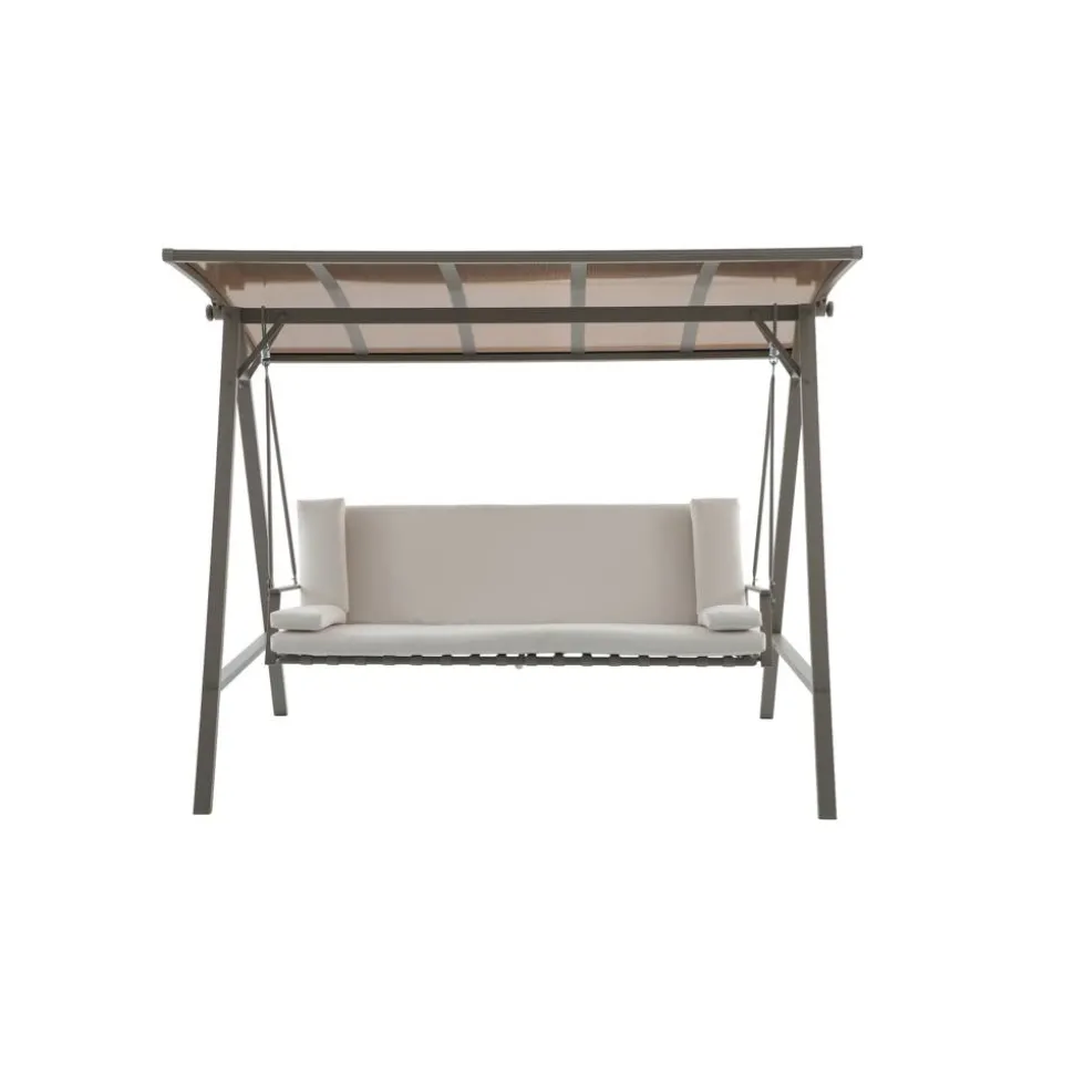 Hollywoodschaukel 'Runa' 3-Sitzer taupe 235 x 135 x 181 cm