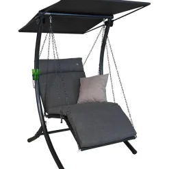 Hollywoodschaukel 'Swing' 1-Sitzer grau 100 x 160 x 145 cm
