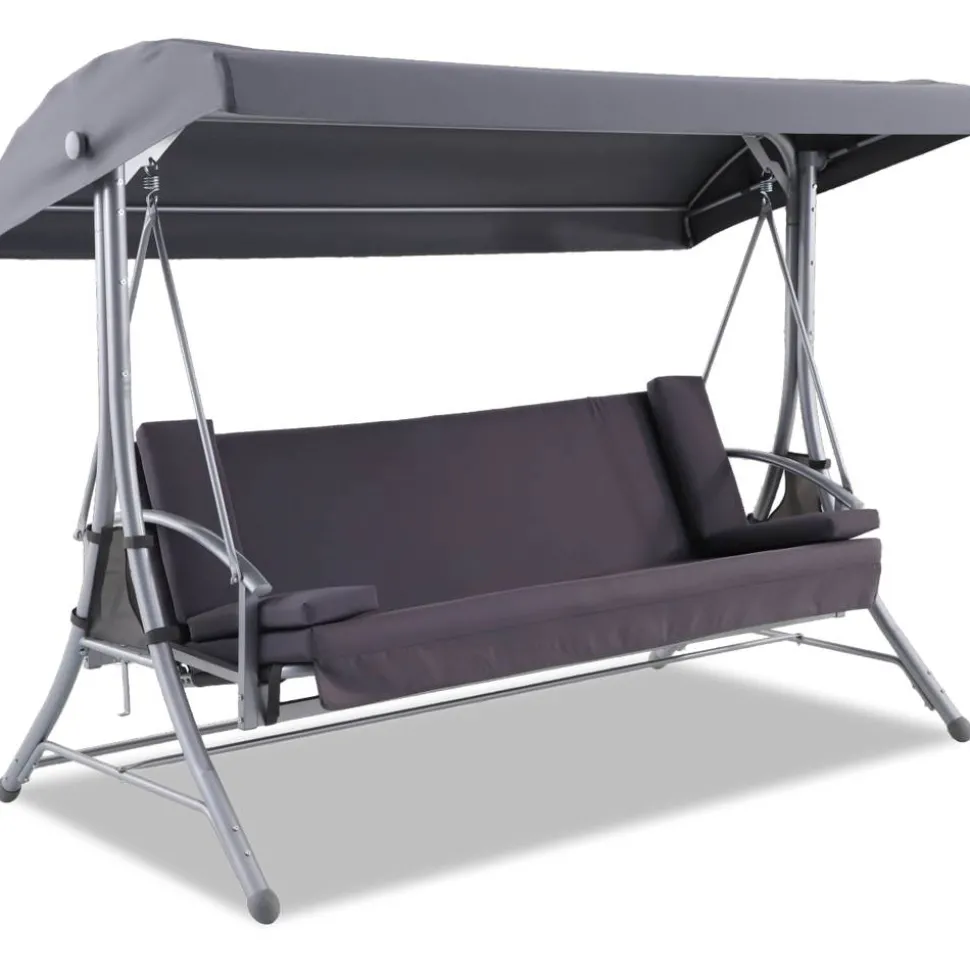 Hollywoodschaukel 'Sophia' 3-Sitzer anthrazit 240 x 174 x 120 cm