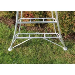 3-Holm-Gartenleiter Aluminium silbern 122 x 125 x 180 cm