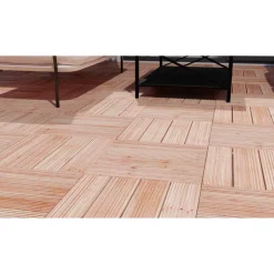 Holzfliese Douglasie braun 600 x 600 x 49 mm
