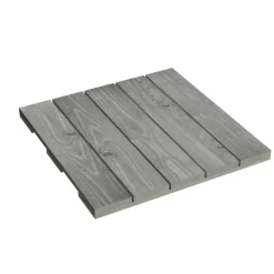 Holzfliese Nadelholz grau 500 x 500 x 31 mm