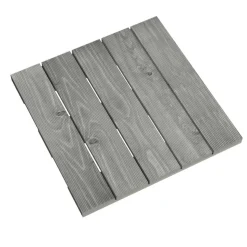 Holzfliese Nadelholz grau 500 x 500 x 31 mm