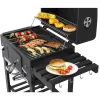 Holzkohlegrill 'Calgary' schwarz 102 x 104 x 67 cm