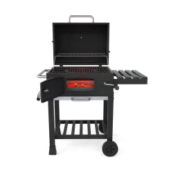 Holzkohlegrill 'Calgary' schwarz 102 x 104 x 67 cm
