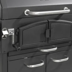 Holzkohlegrill 'Grand Ontario' schwarz 154 x 131 x 68,5 cm