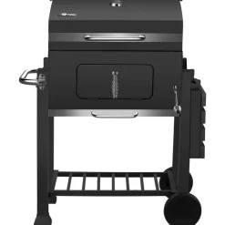 Holzkohlegrill 'Ontario Deluxe' schwarz 114 x 108 x 65 cm