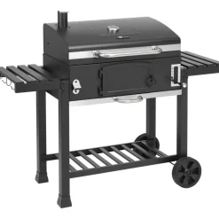 Holzkohlegrill 'Ontario XXL' schwarz 141,5 x 114 x 61,3 cm