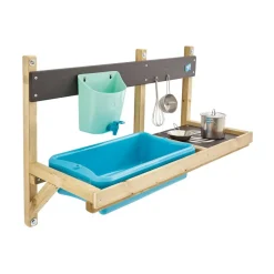 Holz-Matschküche 'Mops Deluxe' natur Wandmodul 36 x 81 x 56 cm
