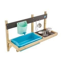 Holz-Matschküche 'Mops Deluxe' natur Wandmodul 36 x 81 x 56 cm