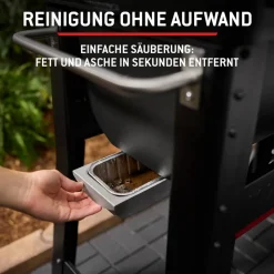 Holzpelletgrill 'Smoque' schwarz 95 x 69 x 52 cm