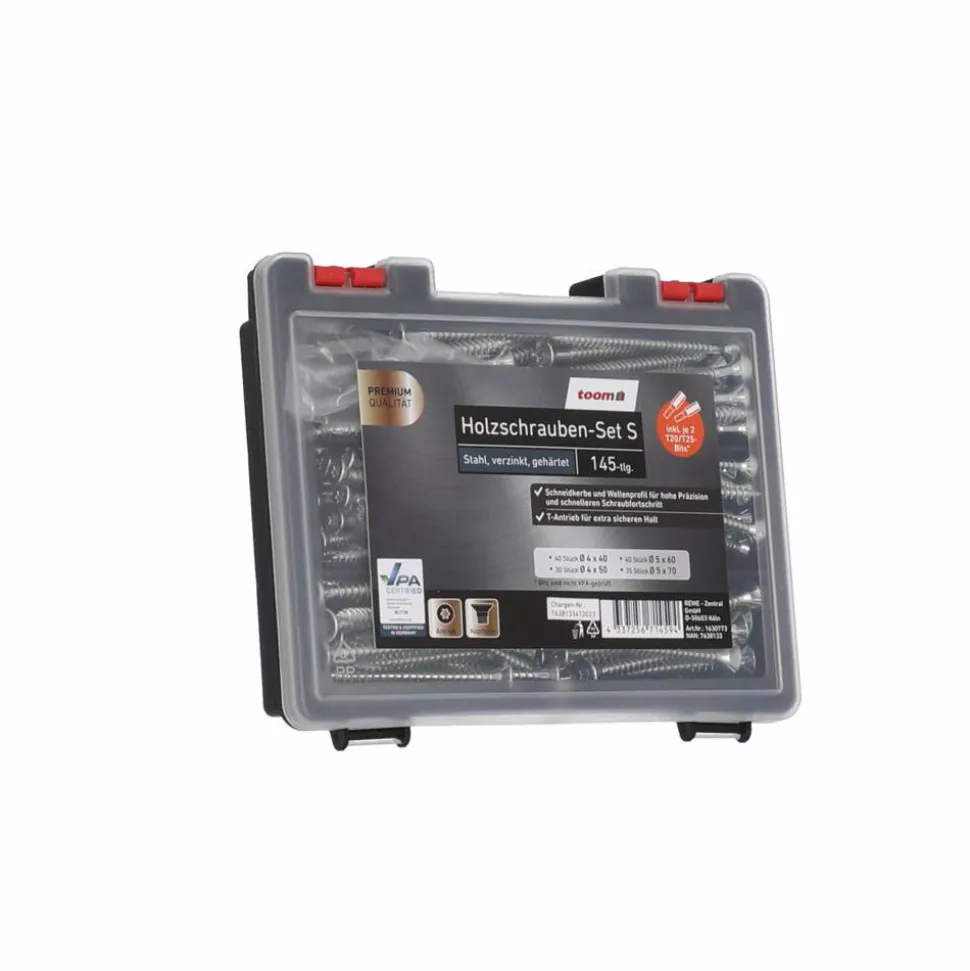 Holzschrauben-Set Torx Stahl 145-teilig