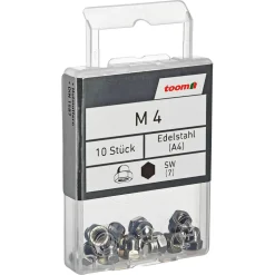 Hutmuttern M4 Edelstahl A4 10 Stück