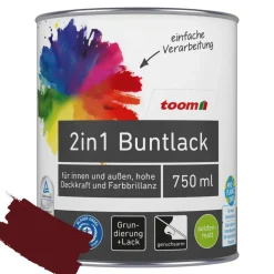 2in1 Buntlack 'Abendrot' purpurrot seidenmatt 750 ml