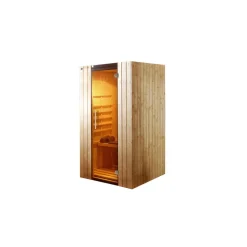 Infrarotkabine 'Ranua 1' natur Glastür 109 x 98 x 190 cm