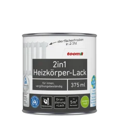2in1 Heizkörperlack weiß seidenmatt 375 ml