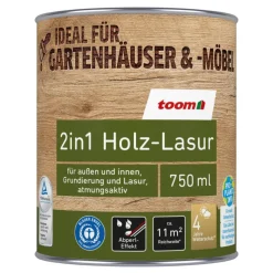 2in1 Holzlasur eichefarben 750 ml