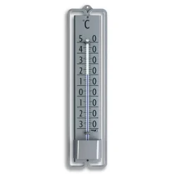 Innen- oder Außenthermometer 'Novelli Design' Metall silbern 4,8 x 1,6 x 19,5 cm