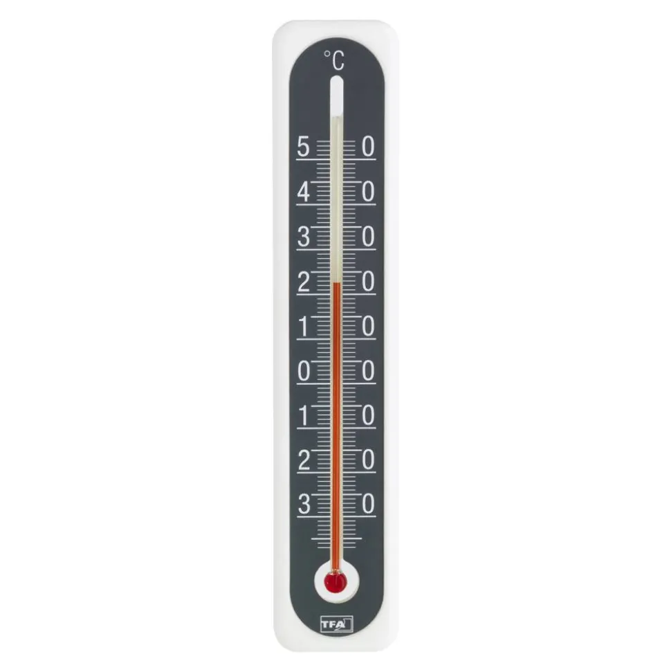 Innen- oder Außenthermometer Kunststoff grau, weiß 4 x 0,7 x 20 cm