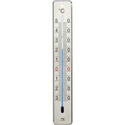 Innen-Außenthermometer Edelstahl silbern 4,5 x 0,9 x 28 cm