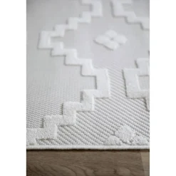In-& Outdoor-Teppich 'Summer' creme Quadrate 133 x 190 cm