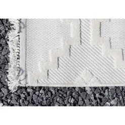 In-& Outdoor-Teppich 'Summer' creme Quadrate 133 x 190 cm