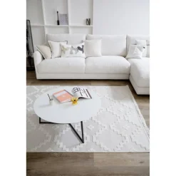 In-& Outdoor-Teppich 'Summer' creme Quadrate 80 x 150 cm