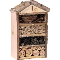 Insektenhotel 'Rustikal' mit Schilfdach groß 29 x 14 x 43 cm