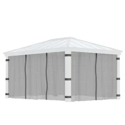 Insektenschutznetz dunkelgrau für Pavillon Dallas 3,6 x 5 m