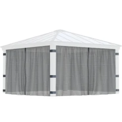 Insektenschutznetz dunkelgrau für Pavillon Dallas 4,2 x 4,2 m