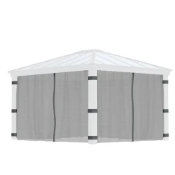 Insektenschutznetz dunkelgrau für Pavillon Dallas 3,6 x 4,3 m