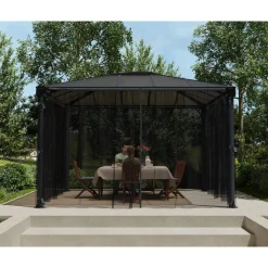 Insektenschutznetz dunkelgrau für Pavillon Milano 3 x 4 m/Martinique 3,6 x 5 m