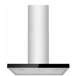Inselhaube 'Cara' Edelstahl mit Glasfront 90 cm