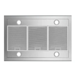 Inselhaube 'Cara' Edelstahl mit Glasfront 90 cm