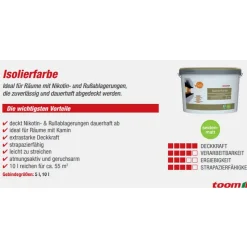 Isolierfarbe weiß seidenmatt 5 l