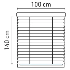 Jalousie Aluminium silber 100 x 140 cm