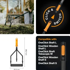 Jätgrubber 'OneClick' 13,2 cm, ohne Stiel