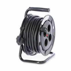 Kabeltrommel 4-fach schwarz 15 m
