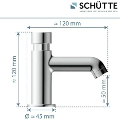 Kaltwasser-Standventil 'Lima' chromfarben 12 cm