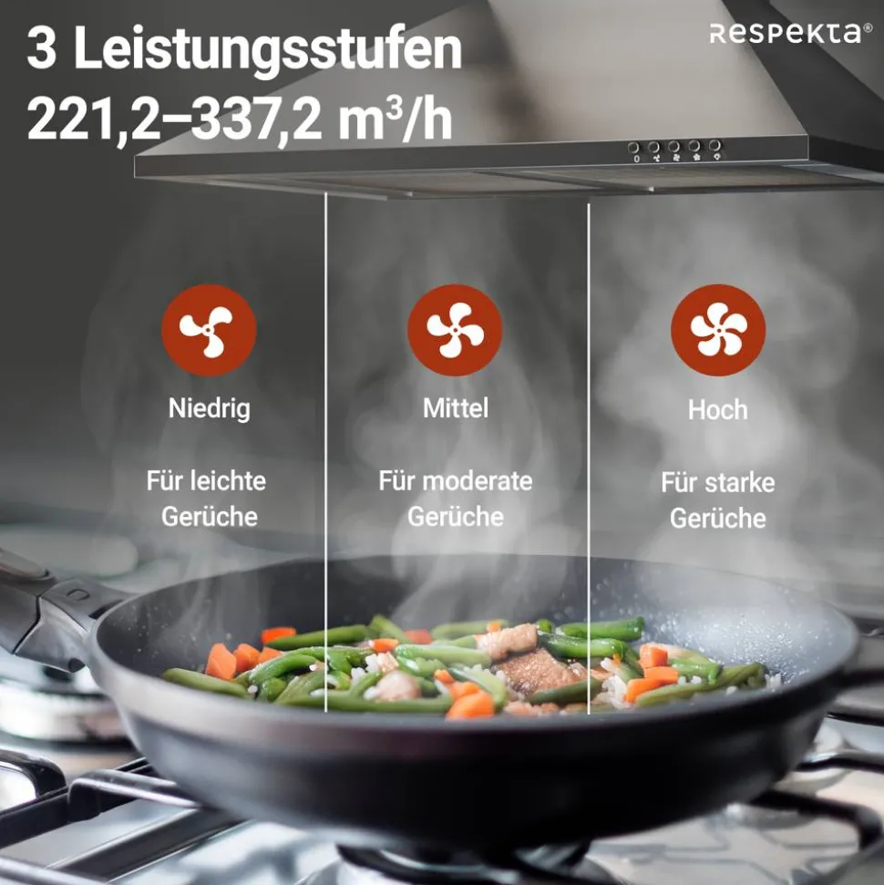 Kaminhaube 'CH22058IXB' Edelstahl 60 cm