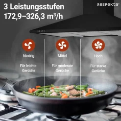 Kaminhaube 'CH22055-90S' Metall 90 cm