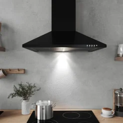 Kaminhaube 'Karena' schwarz matt Metall pulverbeschichtet 60 cm